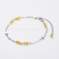 Natural Gemstone Anklets&nbsp;AJEW-AN00224