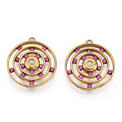 Brass Micro Pave Clear Cubic Zirconia Pendants&nbsp;ZIRC-Q021-009C-02-NF