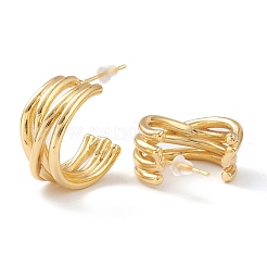 Brass Half Hoop Earrings&nbsp;EJEW-A056-07G