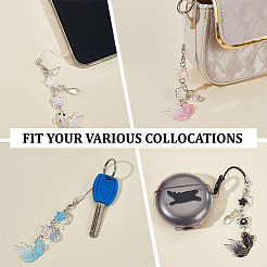 4Pcs 4 Styles Goldfish & Star Resin & Alloy Mobile Straps&nbsp;HJEW-HY0001-20