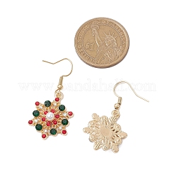 Christmas Alloy Rhinestone Dangle Earrings&nbsp;EJEW-JE06121-01