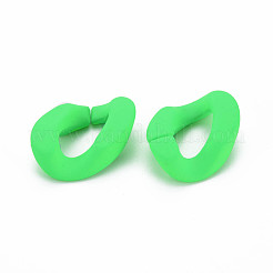 Opaque Spray Painted Acrylic Linking Rings&nbsp;OACR-R249-03E
