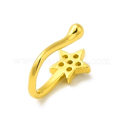 Clear Cubic Zirconia Star Clip on Nose Ring&nbsp;AJEW-F059-16G