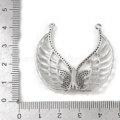 Brass Micro Pave Cubic Zirconia Pendants&nbsp;KK-M322-24P