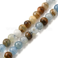 Natural Blue Calcite Beads Strands&nbsp;G-H312-C02-6mm