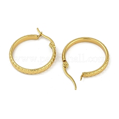 PVD Vacuum Plating 201 Stainless Steel Round Spot Hoop Earrings for Women&nbsp;EJEW-F345-20G