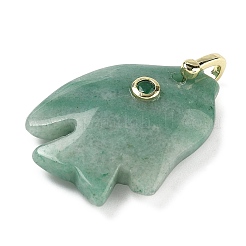 Natural Green Aventurine Carved Pendants&nbsp;G-G460-01G-05
