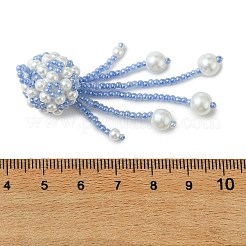 Glass Seed Beads & Glass Pearl Big Pendants&nbsp;PALLOY-MZ01336-03