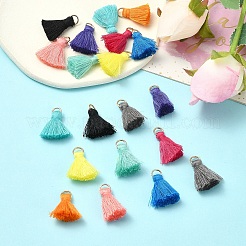 20Pcs 10 Colors Polycotton(Polyester Cotton) Tassel Pendant Decorations&nbsp;FIND-YW0004-57