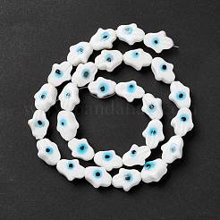 Handmade Evil Eye Lampwork Beads Strands&nbsp;LAMP-F024-02B
