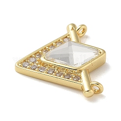 Brass Micro Pave Clear Cubic Zirconia Pendants&nbsp;LS-KK-U046-09G