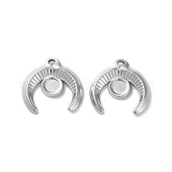 Non-Tarnish 304 Stainless Steel Pendant Cabochon Settings&nbsp;STAS-P324-33P