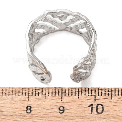 304 Stainless Steel Hollow Out Triangle Cuff Rings&nbsp;RJEW-G370-01P