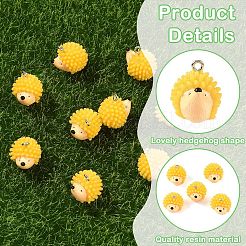20Pcs Autumn Theme Opaque Resin Pendants&nbsp;RESI-YW0005-34