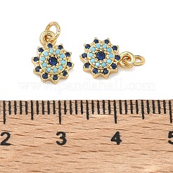 Brass Micro Pave Cubic Zirconia Pendants&nbsp;LS-KK-A291-30G