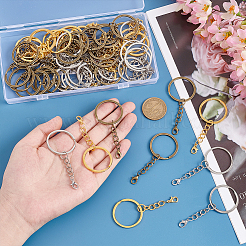 15Pcs 3 Colors Iron Split Key Rings&nbsp;KEYC-PH01509