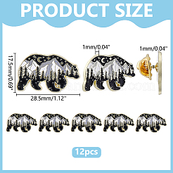 12Pcs Alloy Enamel Brooches&nbsp;JEWB-WR0001-13