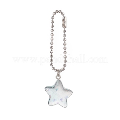 12Pcs 2 Styles Gradient Color Star & Heart Resin Pendant Decorations&nbsp;HJEW-JM00868
