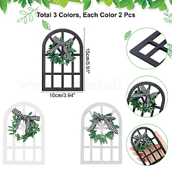 6Pcs 3 Colors Natural Wood Display Decorations&nbsp;HJEW-NB0001-16