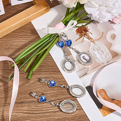 12Pcs Alloy Oval Locket Pendants&nbsp;PALLOY-MA00005