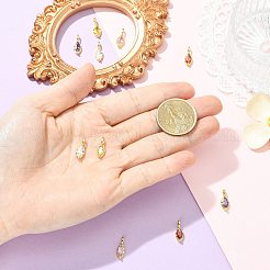 10Pcs 5 Colors Horse Eye Brass Micro Pave Cubic Zirconia Charms&nbsp;KK-FS0002-13B