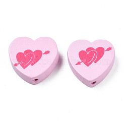 Spray Painted Maple Wood Beads&nbsp;WOOD-Q030-88B