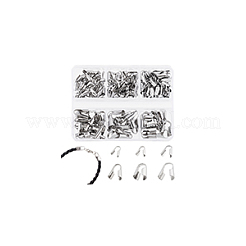 195Pcs 6 Styles 304 Stainless Steel Cord Ends&nbsp;FIND-GA0004-07