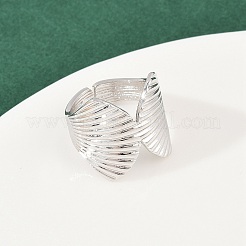 Brass Cuff Rings for Women&nbsp;RJEW-H256-19-P