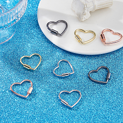 8Pcs 4 Colors Zinc Alloy Screw Carabiner Lock Charms&nbsp;FIND-DC0008-29