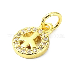 Brass Micro Pave Cubic Zirconia Pendants&nbsp;KK-H475-29A-01G