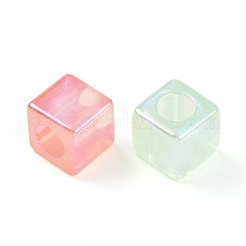 Transparent UV Plating Acrylic Beads&nbsp;OACR-I015-21