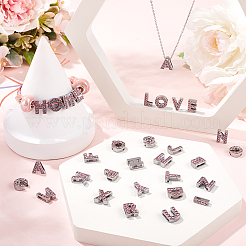 52Pcs 26 Styles Alloy Rhinestone Slide Charms&nbsp;FIND-SC0009-81B