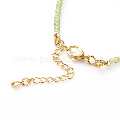 Natural Peridot Beaded Bracelets&nbsp;BJEW-JB06091-03