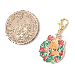 Christmas Alloy Enamel Pendant Decorations&nbsp;HJEW-JM03649