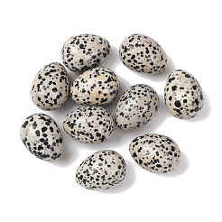 Natural Dalmatian Jasper Egg Stone&nbsp;G-L654-H04-01