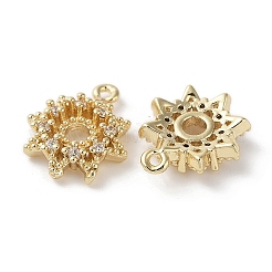 Brass Micro Pave Clear Cubic Zirconia Charms&nbsp;KK-G491-12G