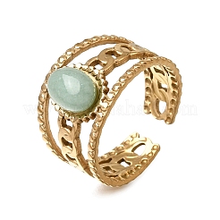 304 Stainless Steel Cuff Open Rings&nbsp;RJEW-F213-03G-12