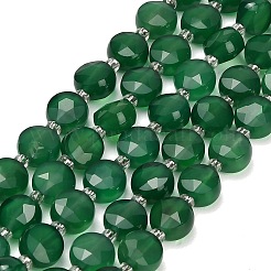 Natural Green Chalcedony Beads Strands&nbsp;GG-NH0004-B01