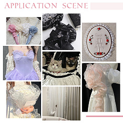 Mermaid Color Polyester Pleated Lace Trim Ribbon&nbsp;DIY-WH0401-58A