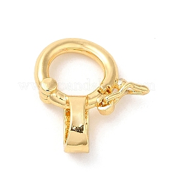 Brass Micro Pave Clear Cubic Zirconia Twister Clasps&nbsp;KK-Q772-14G