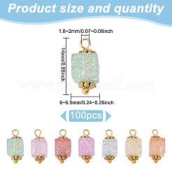 Crackle Glass Pendants&nbsp;PALLOY-HY00027