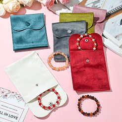 6Pcs 6 Colors Velvet Jewelry Pouches&nbsp;ABAG-CJ0001-04