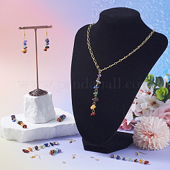 DIY Chakra Gemstone Earring Making Kits&nbsp;DIY-TA0009-02