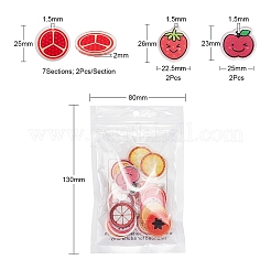 18Pcs Acrylic Pendants&nbsp;OACR-YW0001-22