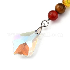 Chakra Leaf Crystal Suncatcher Dowsing Pendulum Pendants&nbsp;PALLOY-JF00460-01