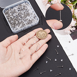 300Pcs 304 Stainless Steel Studs Earring Finding&nbsp;EJEW-BBC0001-67A