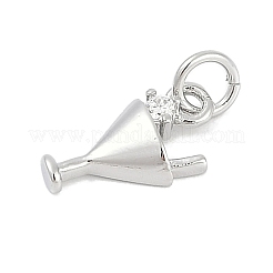 Brass Micro Pave Cubic Zirconia Pendants&nbsp;KK-Q028-70P-02