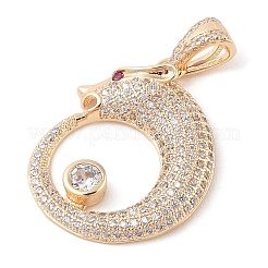 Brass Micro Pave Cubic Zirconia Pendants&nbsp;KK-S388-06G