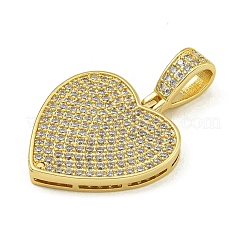 Rack Plating Brass Pave Cubic Zirconia Pendants&nbsp;KK-U029-10G-03