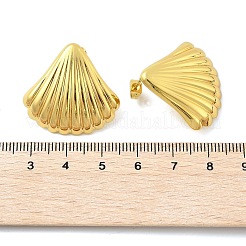 Shell Shape 304 Stainless Steel Stud Earrings&nbsp;LS-EJEW-A125-67G